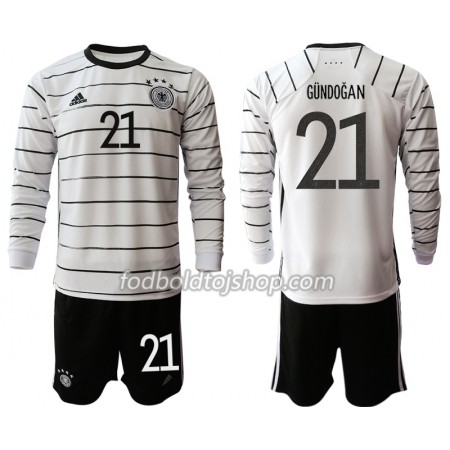 Tyskland Ilkay Gundogan 21 Børn Hjemme Fodboldsæt EURO 2020 L/S (+ Korte bukser)